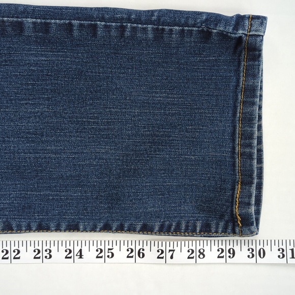 Levi's Perfectly Slimming 512 Studded Straight Jeans 8M Blue - Picture 16 of 16